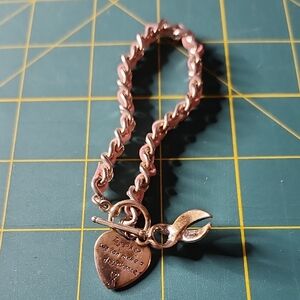 Breast Cancer Awareness Toggle Bracelet